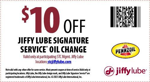 Jiffy lube oil deals change